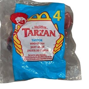 Vintage 1999 McDonald’s Disney Tarzan Tantor Wind-Up Toy – New in Package